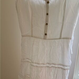White Button-Down Dress New